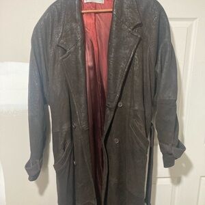 Andrew Marc Brown Trench Coat Classic Full-Length